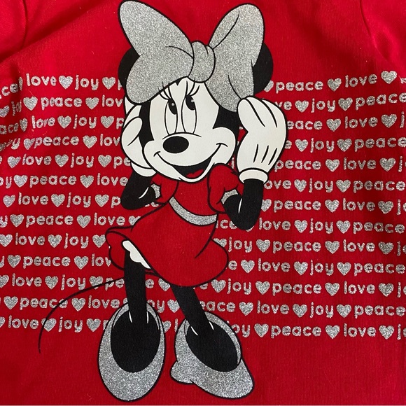 NWOT Disney Minnie Mouse red gray leggings sweatshirt set 12 months - Picture 7 of 12